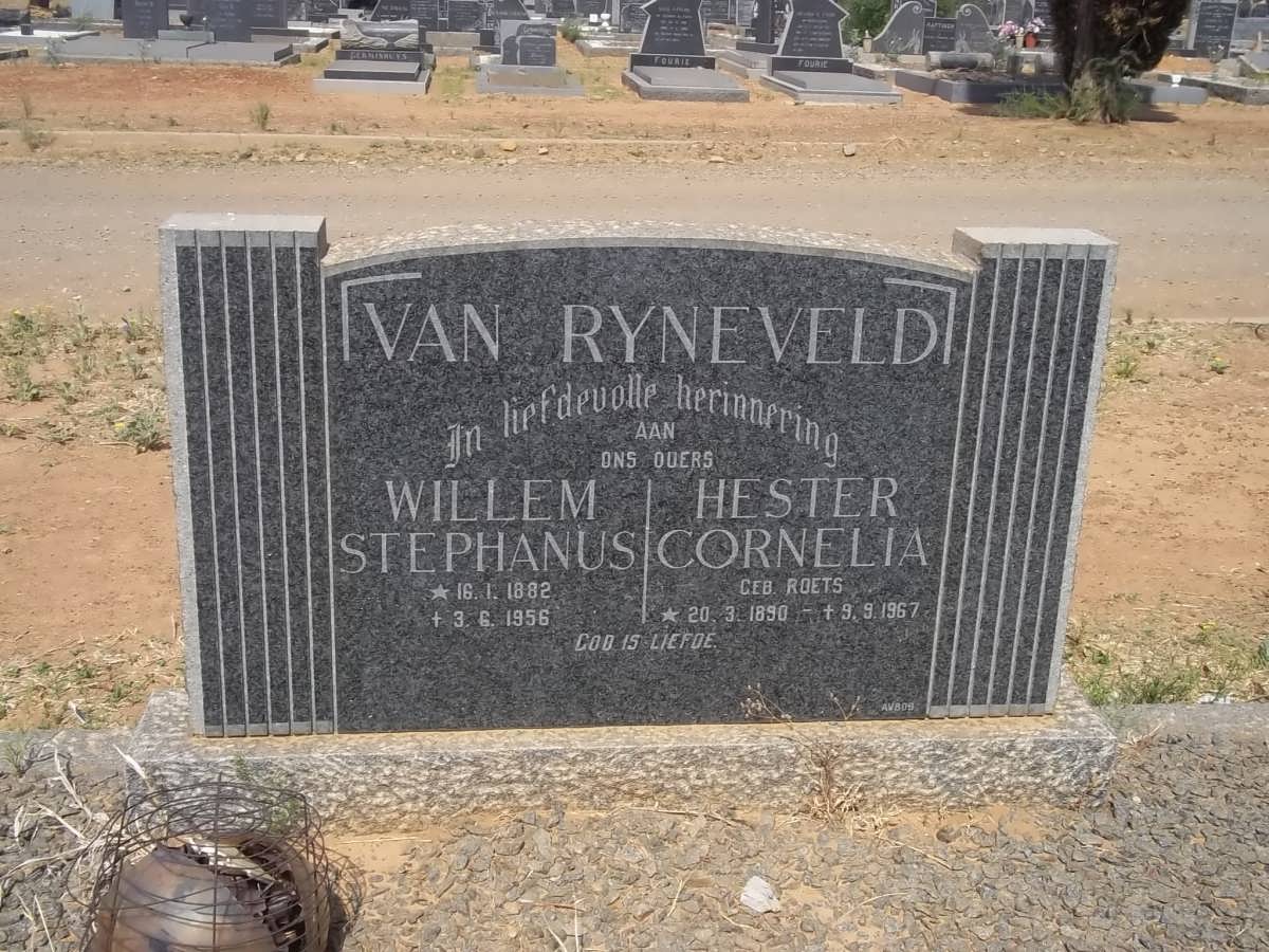 RYNEVELD Willem Stephanus, van 1882-1956 &amp; Hester Cornelia ROETS 1890-1967