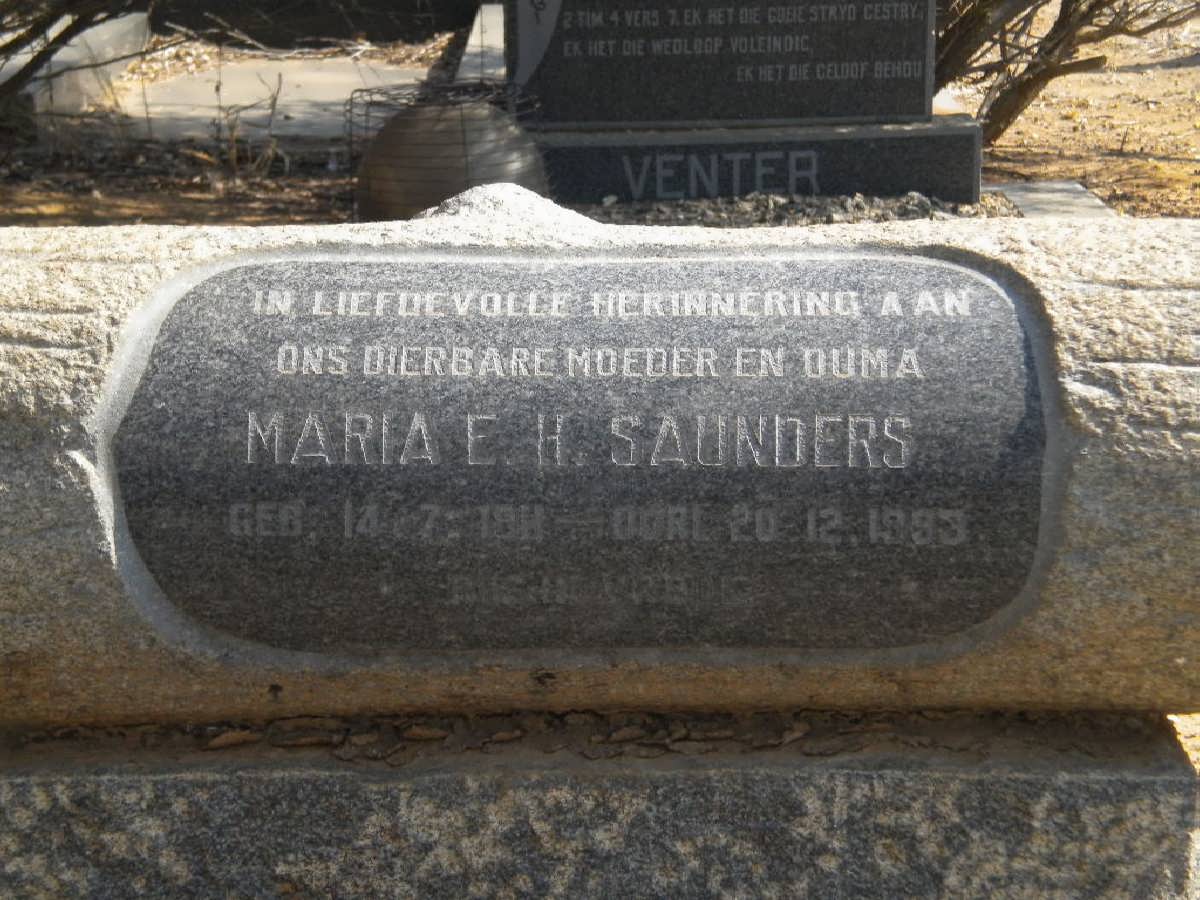 SAUNDERS Maria E.H. 1911-1993