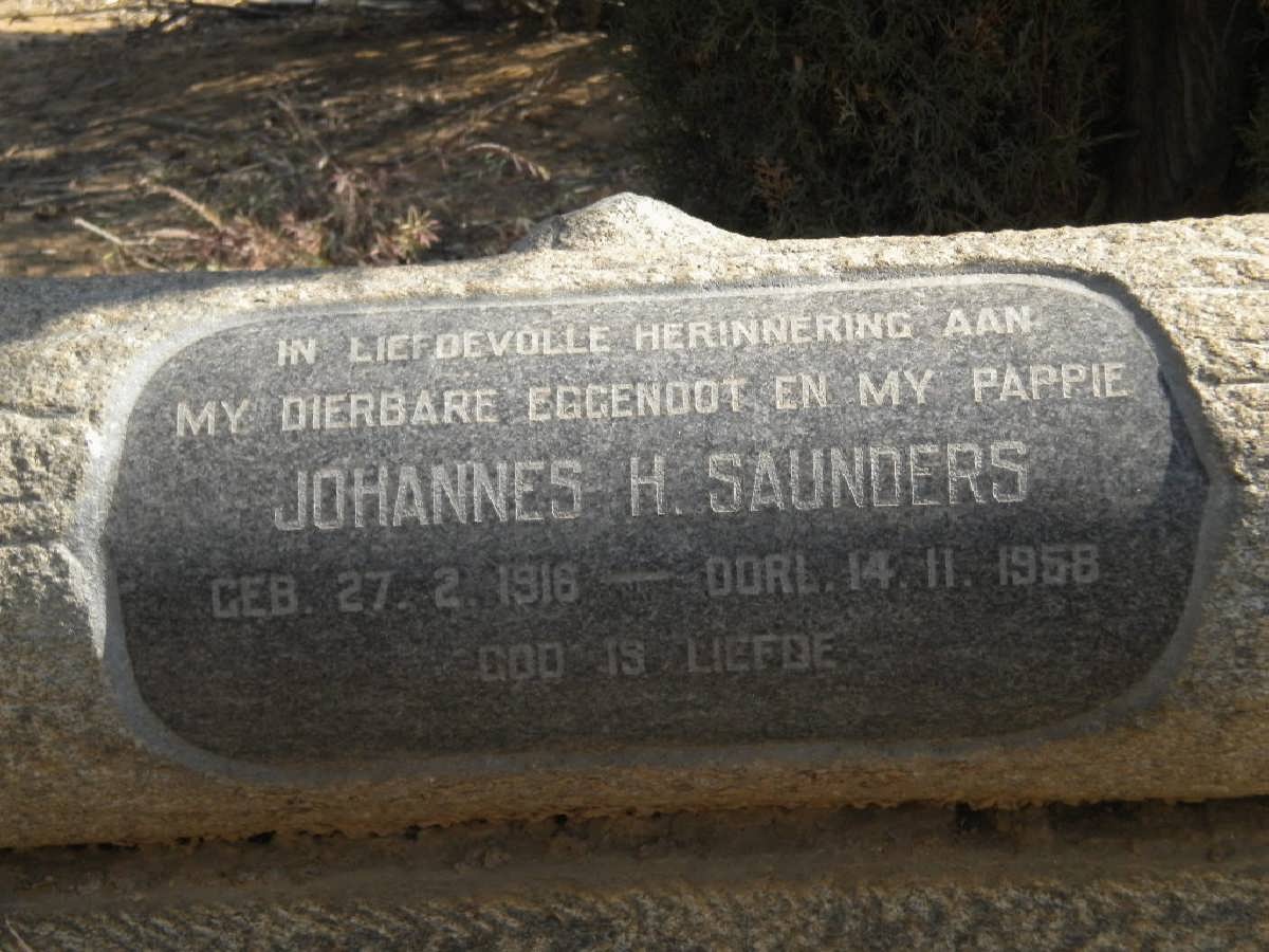 SAUNDERS Johannes H. 1916-1958