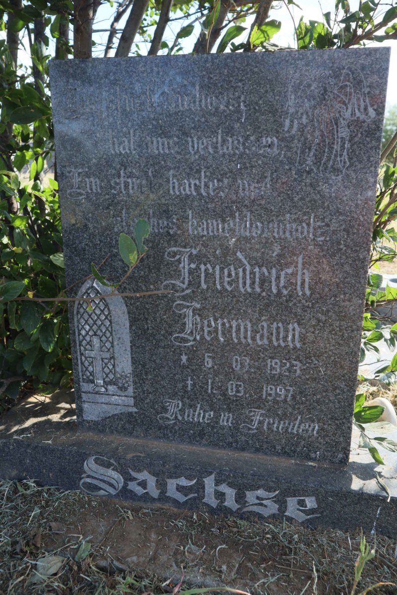 SACHSE Friedrich Hermann 1923-1997