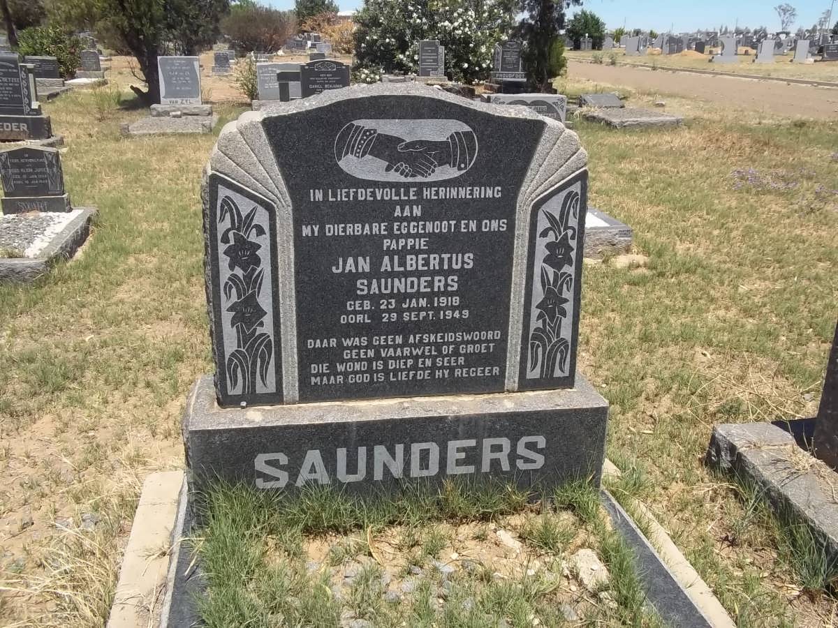 SAUNDERS Jan Albertus 1918-1949