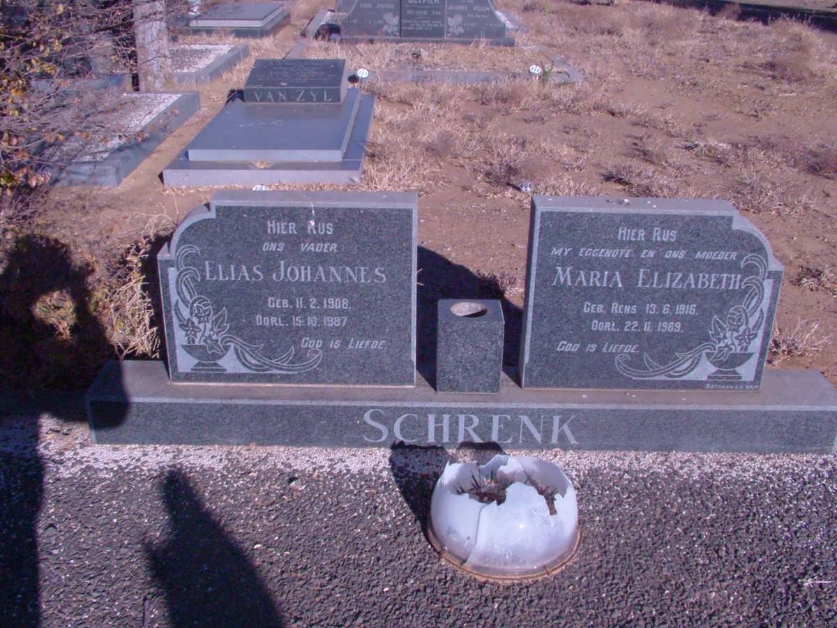 SCHRENK Elias Johannes 1908-1987 &amp; Maria Elizabeth 1916-1969