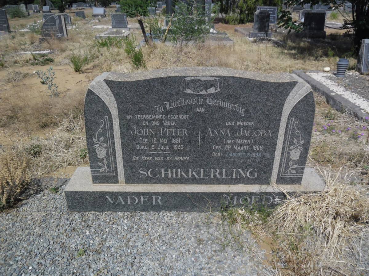SCHIKKERLING John Peter 1891-1953 &amp; Anna Jacoba MEYER 1906-1994
