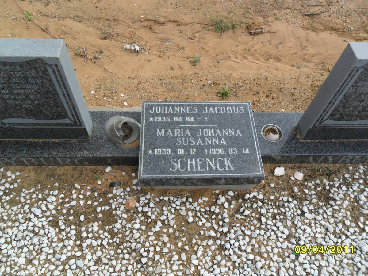 SCHENCK Johannes Jacobus 1935- &amp; Maria Johanna Susanna 1939-1996