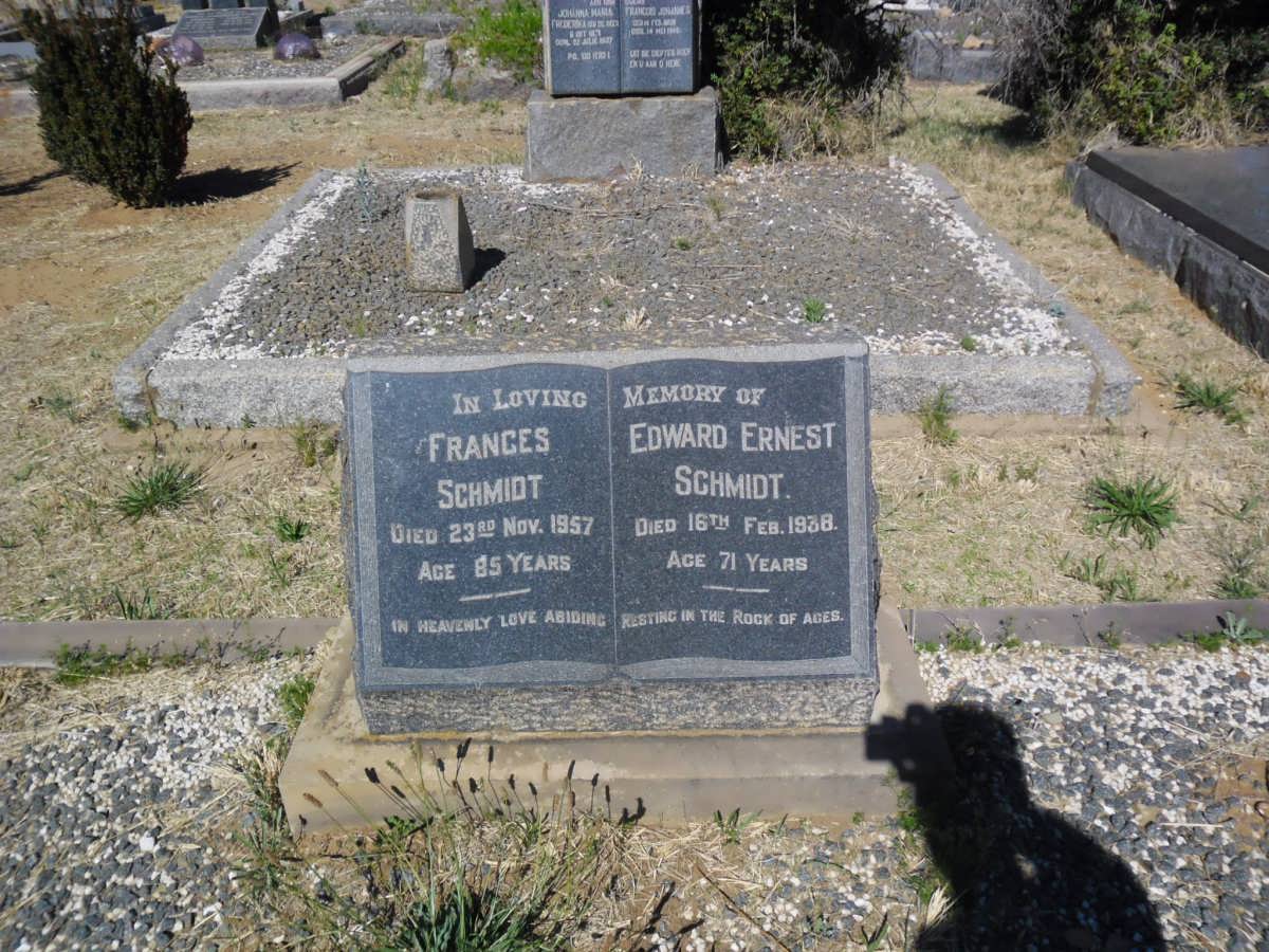 SCHMIDT Edward Ernest -1938 &amp; Frances -1957