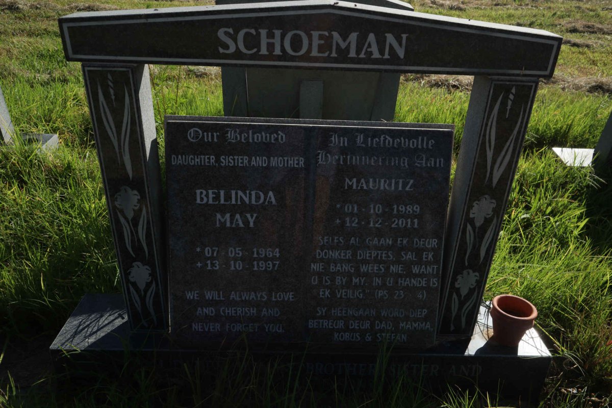 SCHOEMAN Belinda May 1964-1997 :: SCHOEMAN Mauritz 1989-2011