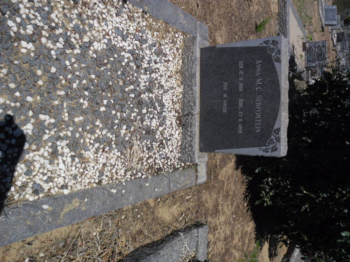 SERFONTEIN Anna M.C. 1866-1956