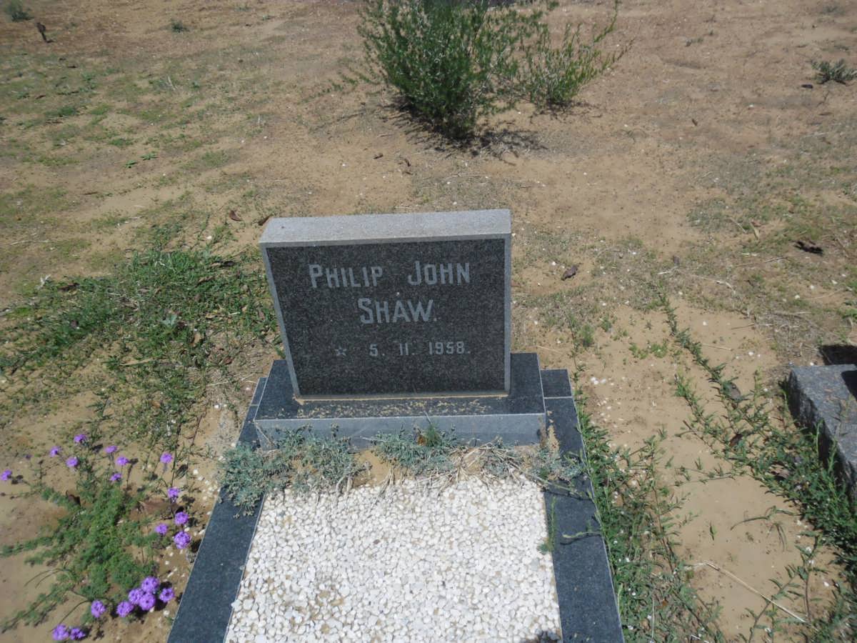 SHAW Philip John 1958-1958