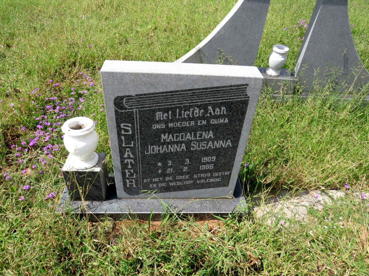 SLATER Magdalena Johanna Susanna 1909-1986