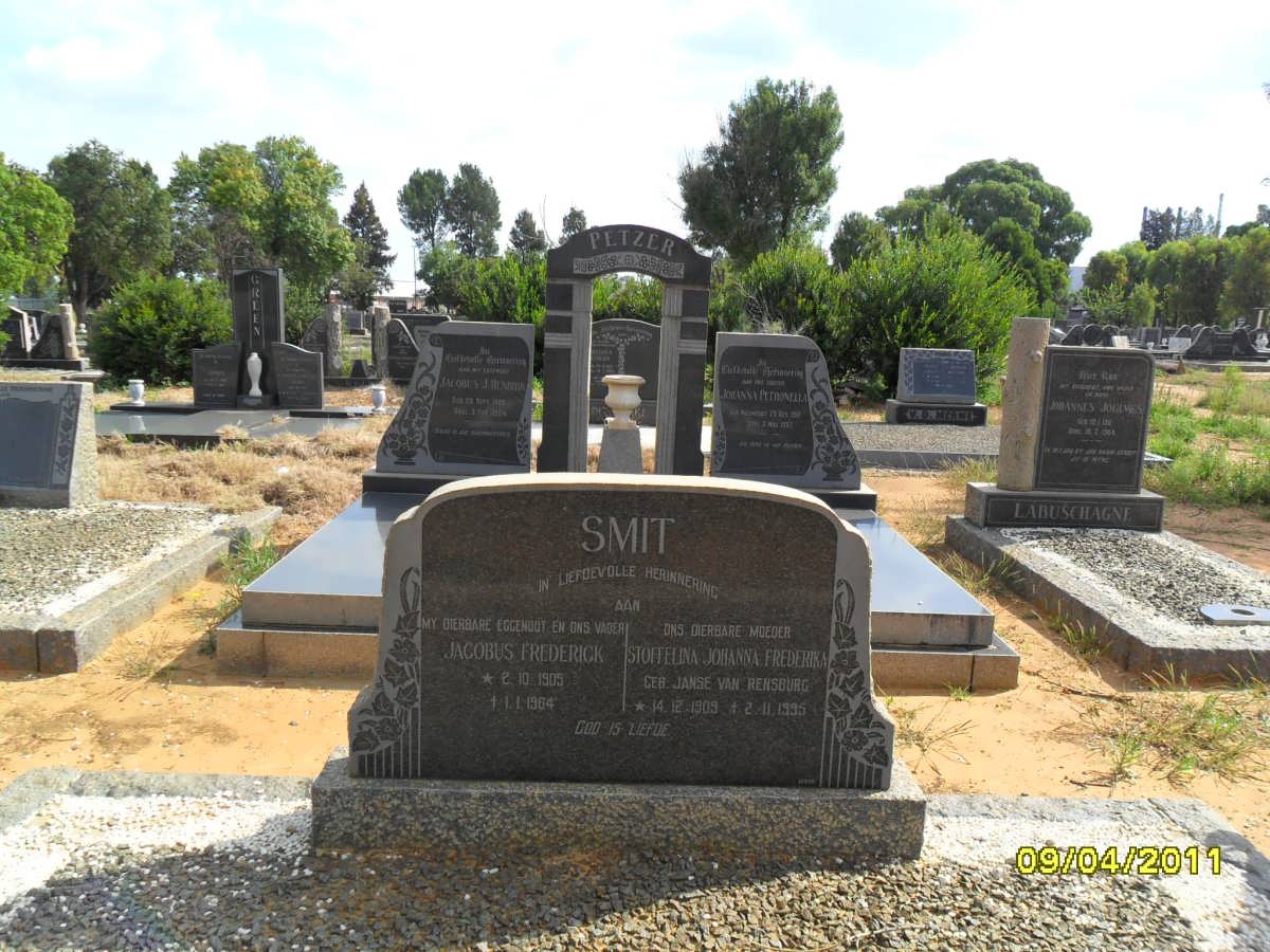 SMIT Jacobus Frederick 1905-1964 &amp; Stoffelina Johanna Frederika JANSE VAN RENSBURG 1909-1995