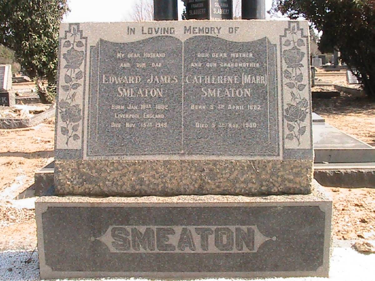 SMEATON Edward James 1882-1949 Catherine MARR 1882-1950