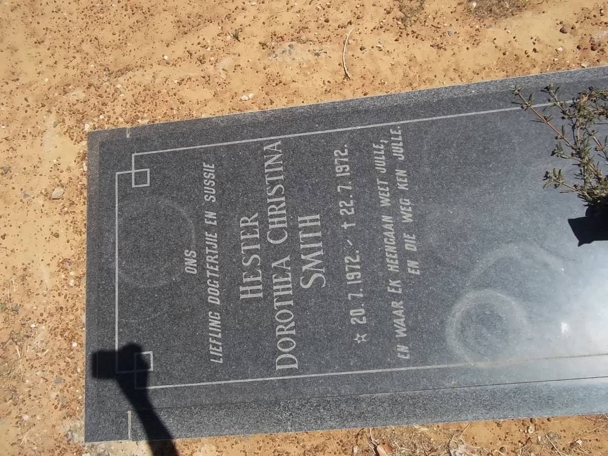 SMITH Hester Dorothea Christina 1972-1972