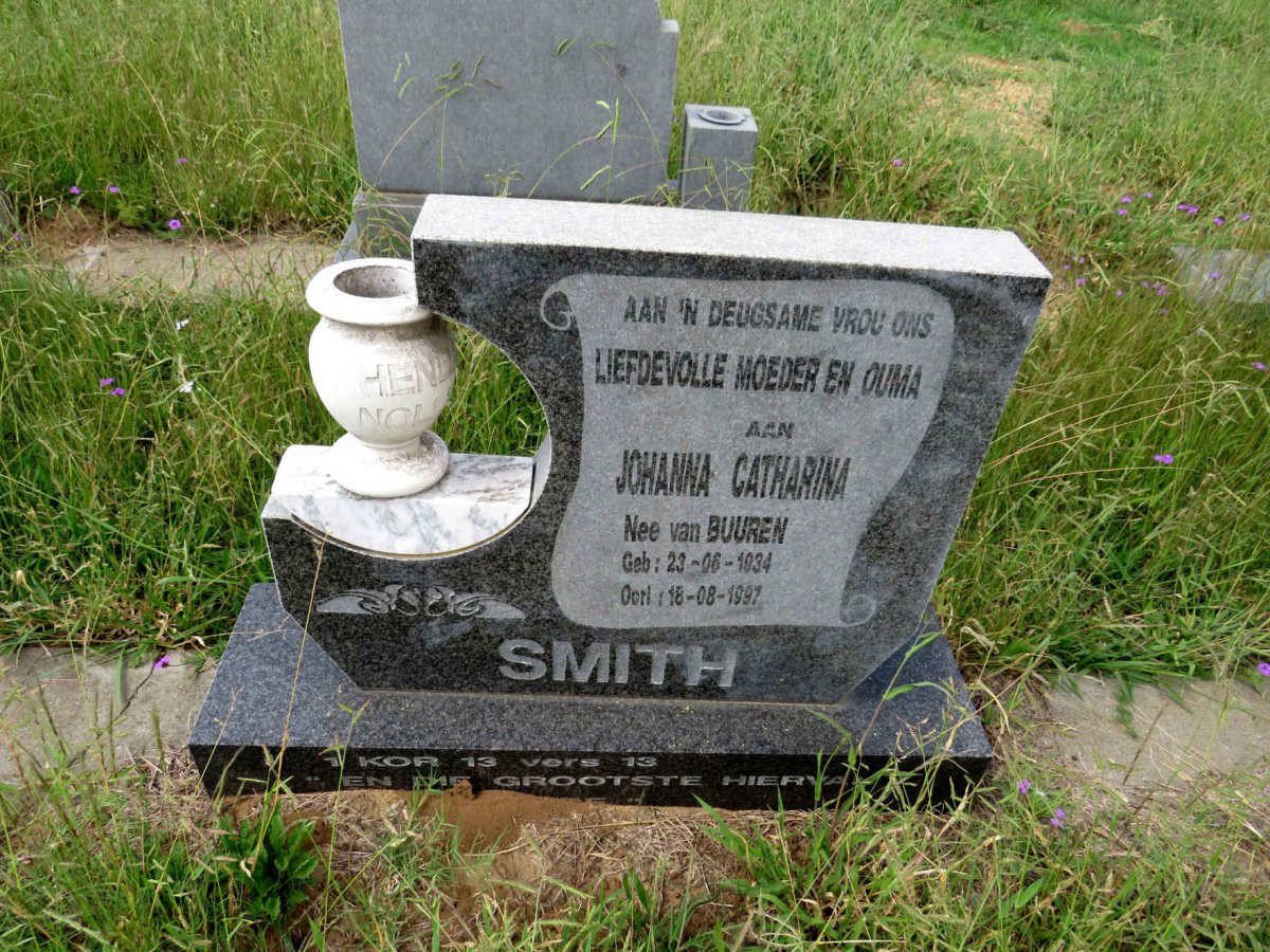 SMITH Johanna Catharina nee VAN BUUREN 1934-1997