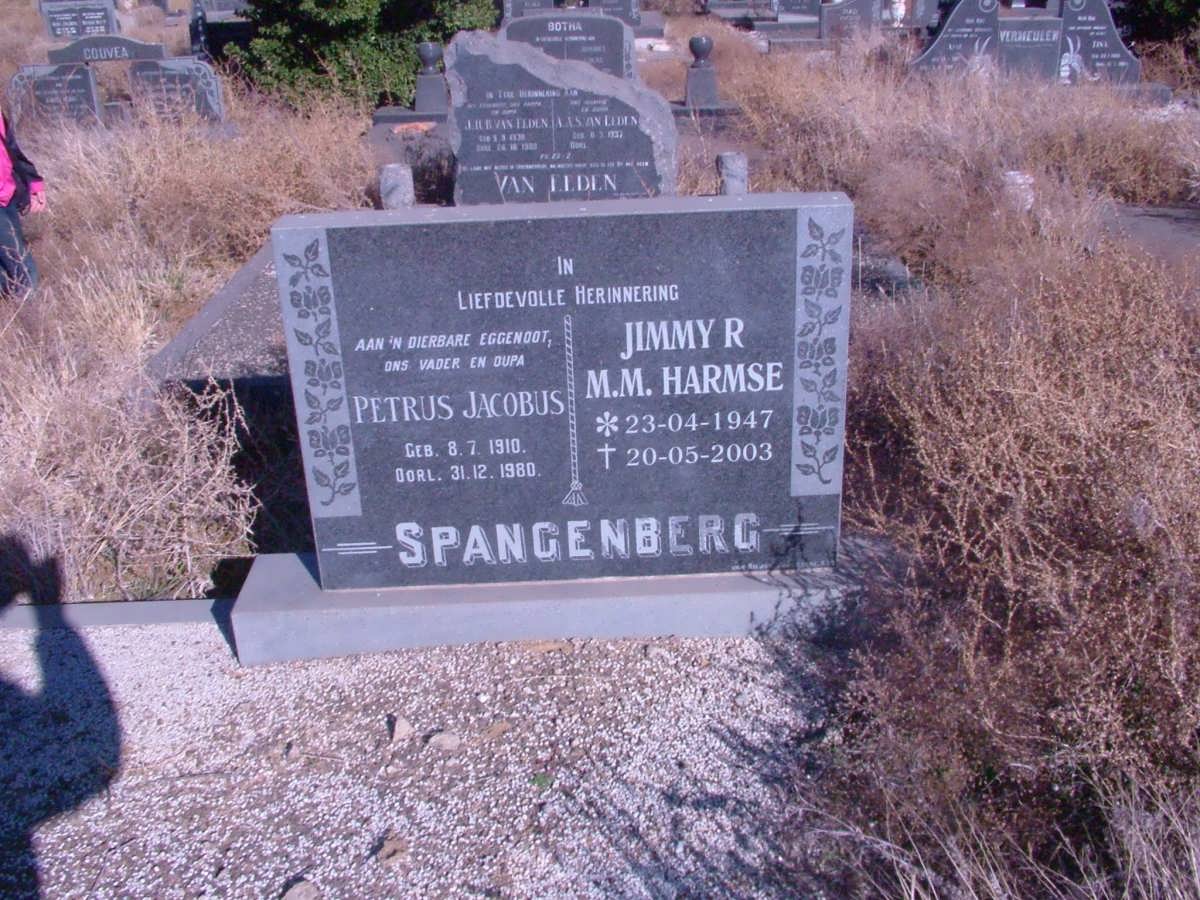 SPANGENBERG Petrus Jacobus 1910-1980 :: HARMSE Jimmy R.M.M. 1947-2003