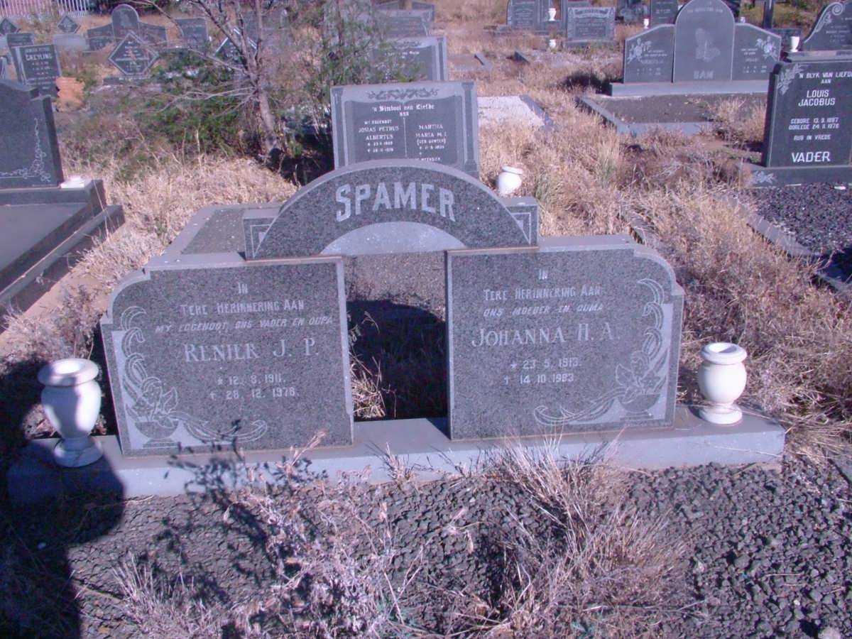SPAMER Renier J.P. 1911-1978 &amp; Johanna H.A. 1913-1983