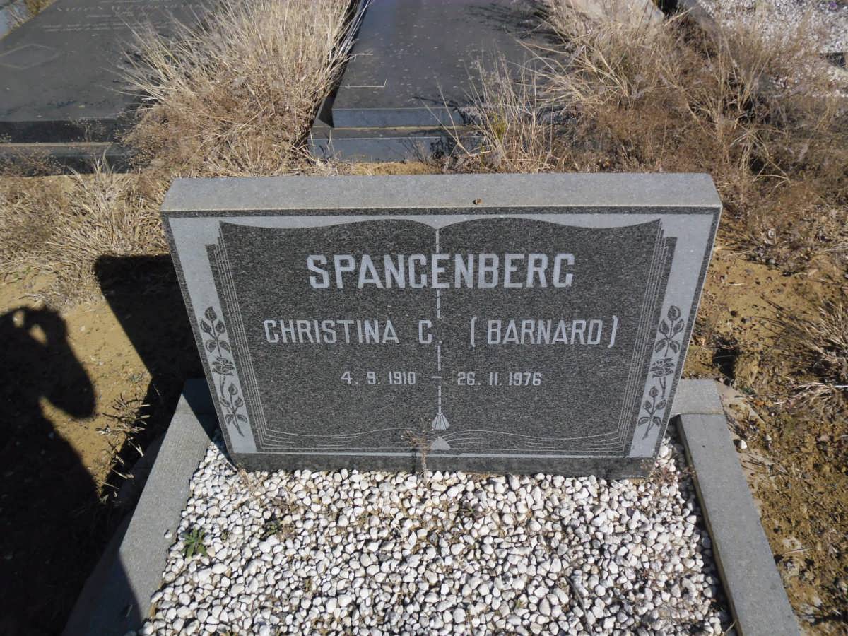 SPANGENBERG Christina C. nee BARNARD 1910-1976