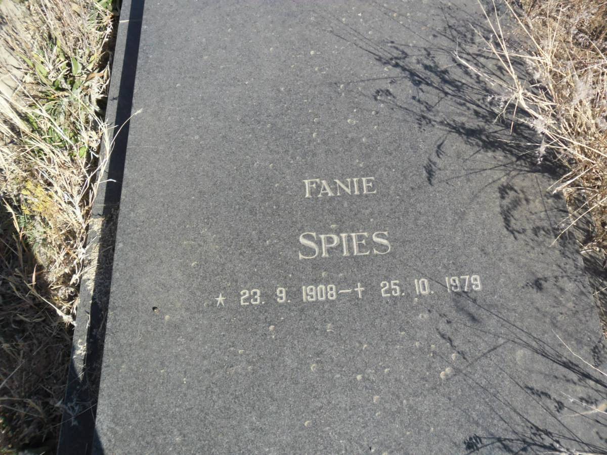 SPIES Fanie 1908-1979