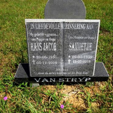 STRYP Hans Jacob, van 1935-2014 & Sannetjie 1939-2019