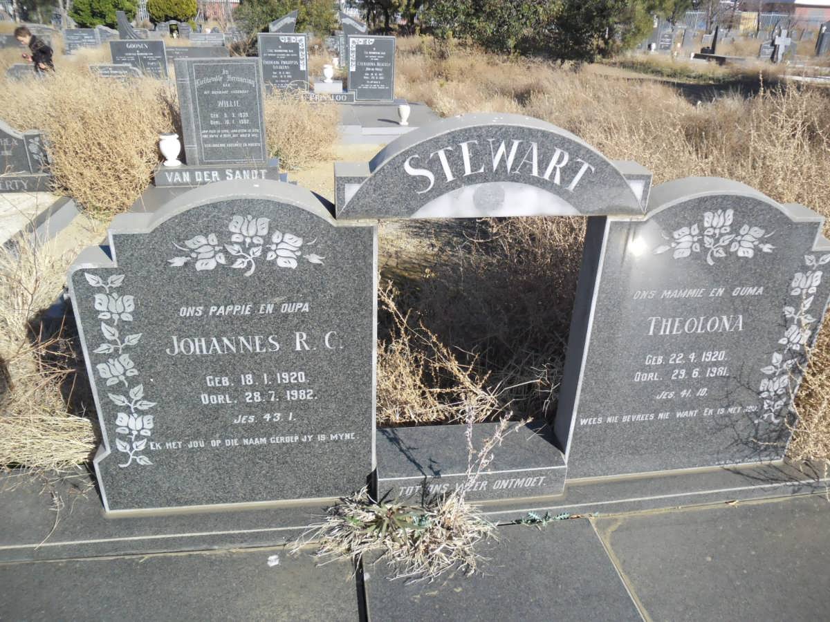 STEWART Johannes R.C. 1920-1982 &amp; Theolona 1920-1981