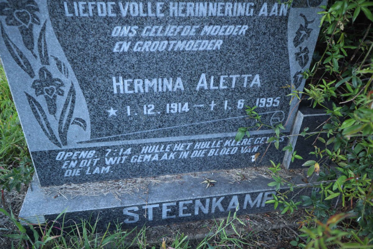 STEENKAMP Hermina Aletta 1914-1995