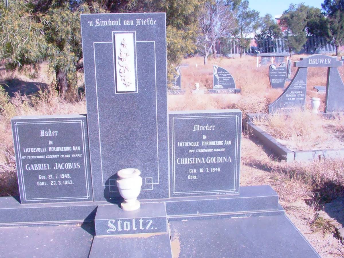 STOLTZ Gabriel Jacobus 1948-1983 &amp; Christina Goldina 1946-
