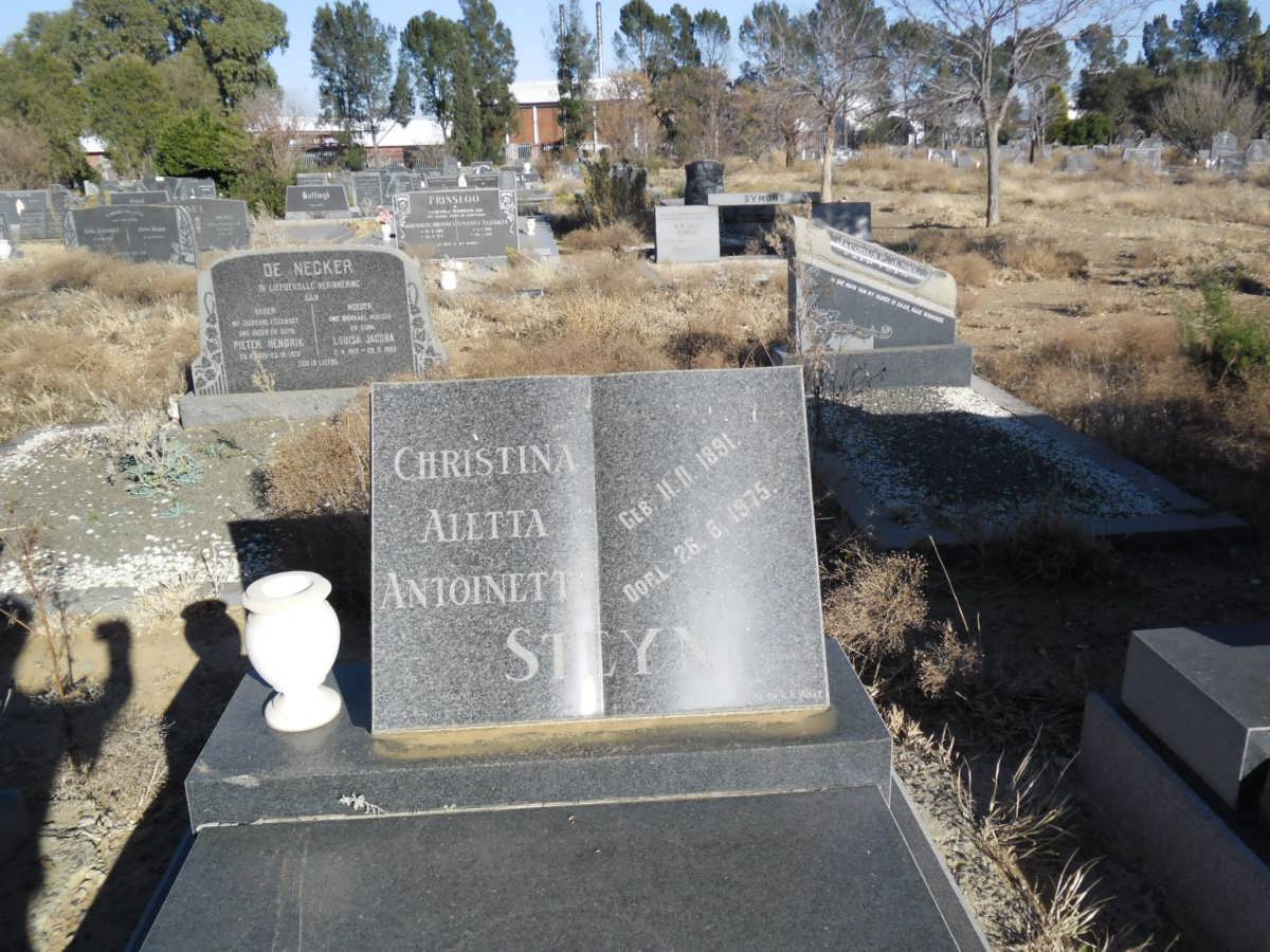 STEYN Christina Aletta Antoinette 1891-1975