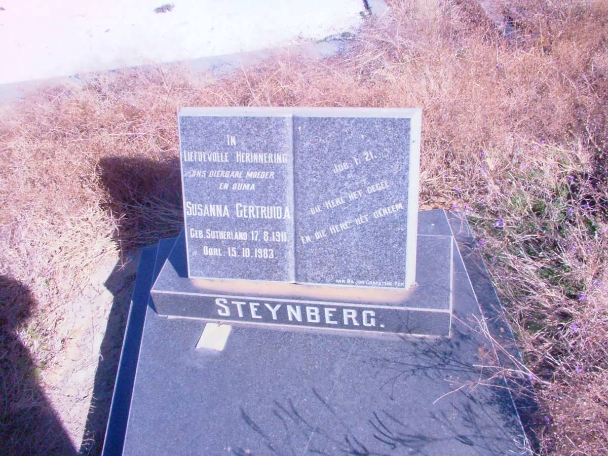STEYNBERG Susanna Gertruida nee SUTHERLAND 1911-1983