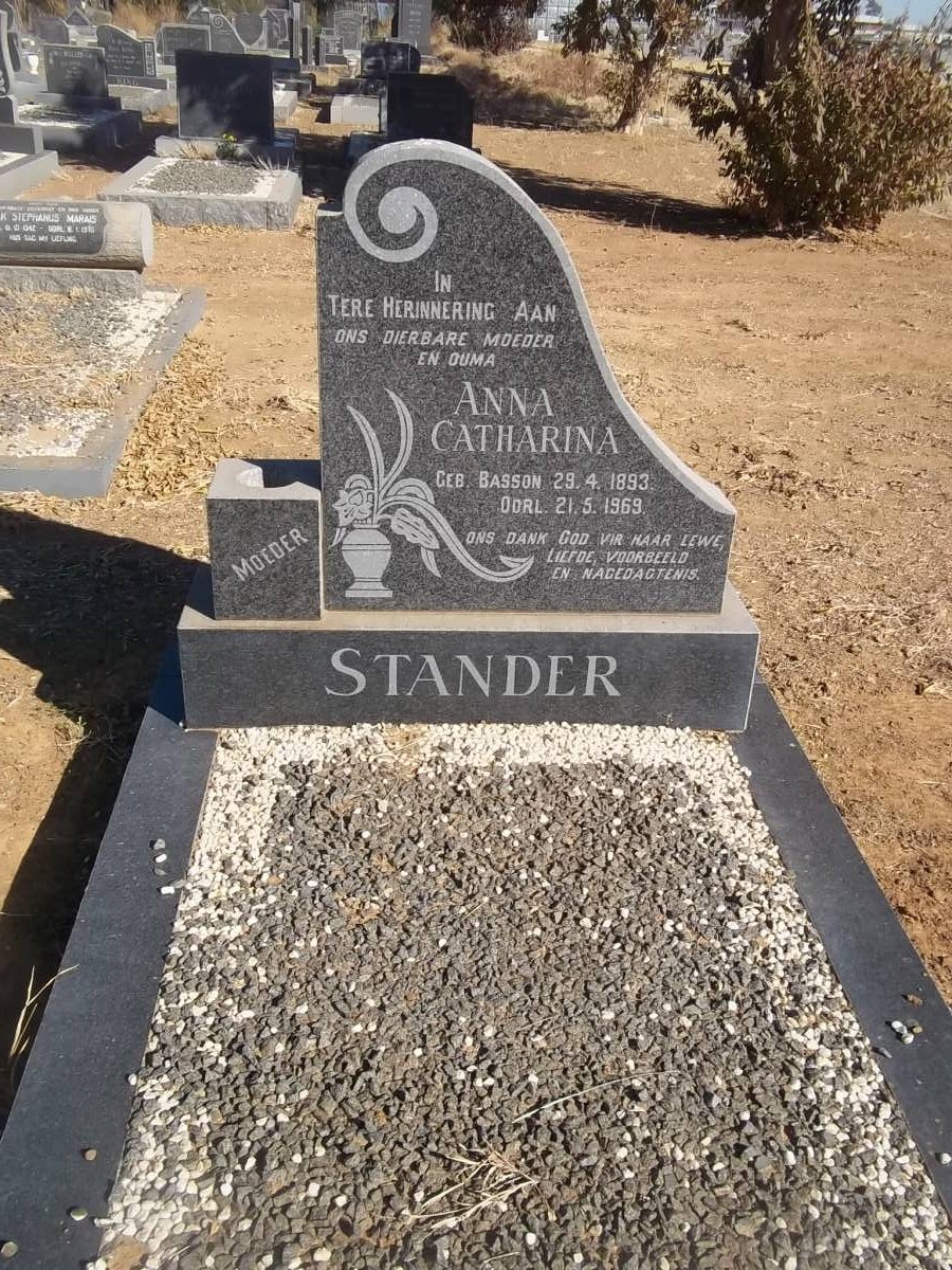 STANDER Anna Catharina nee BASSON 1893-1969