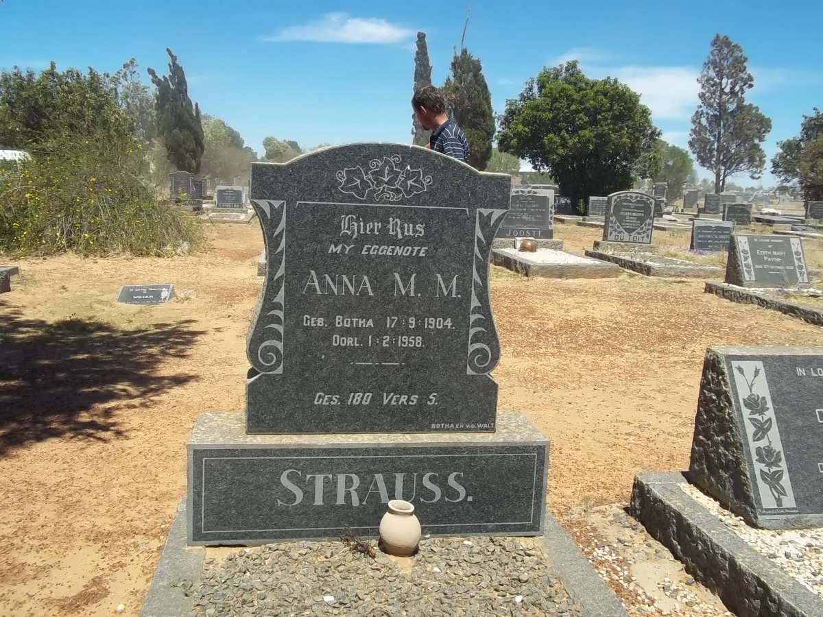 STRAUSS Anna M.M. nee BOTHA 1904-1958