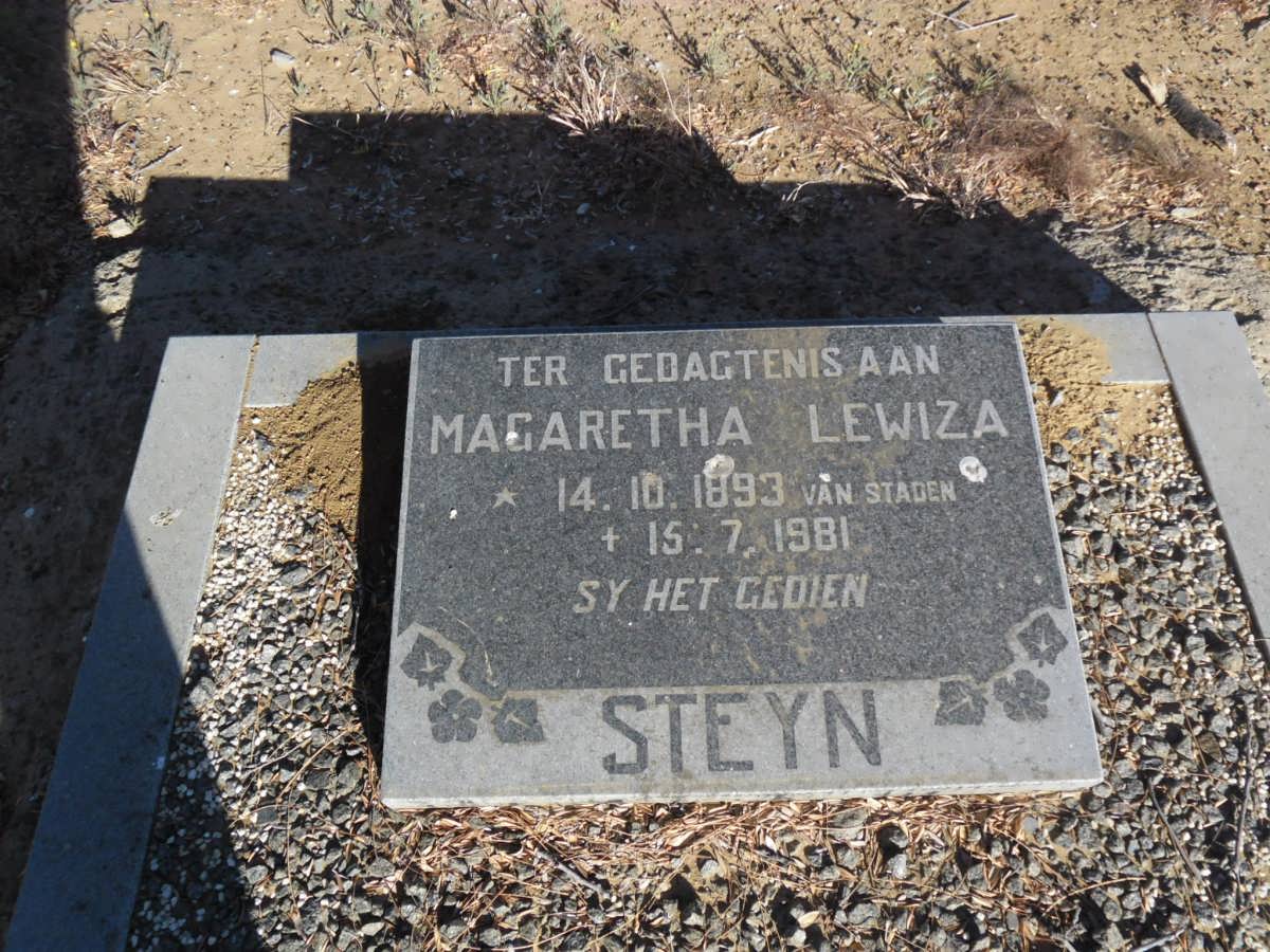 STEYN Magaretha Lewiza nee VAN STADEN 1893-1981