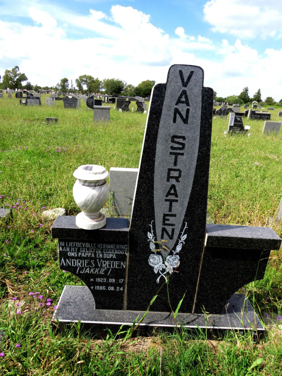 STRATEN Andries Vreden, van 1923-1986