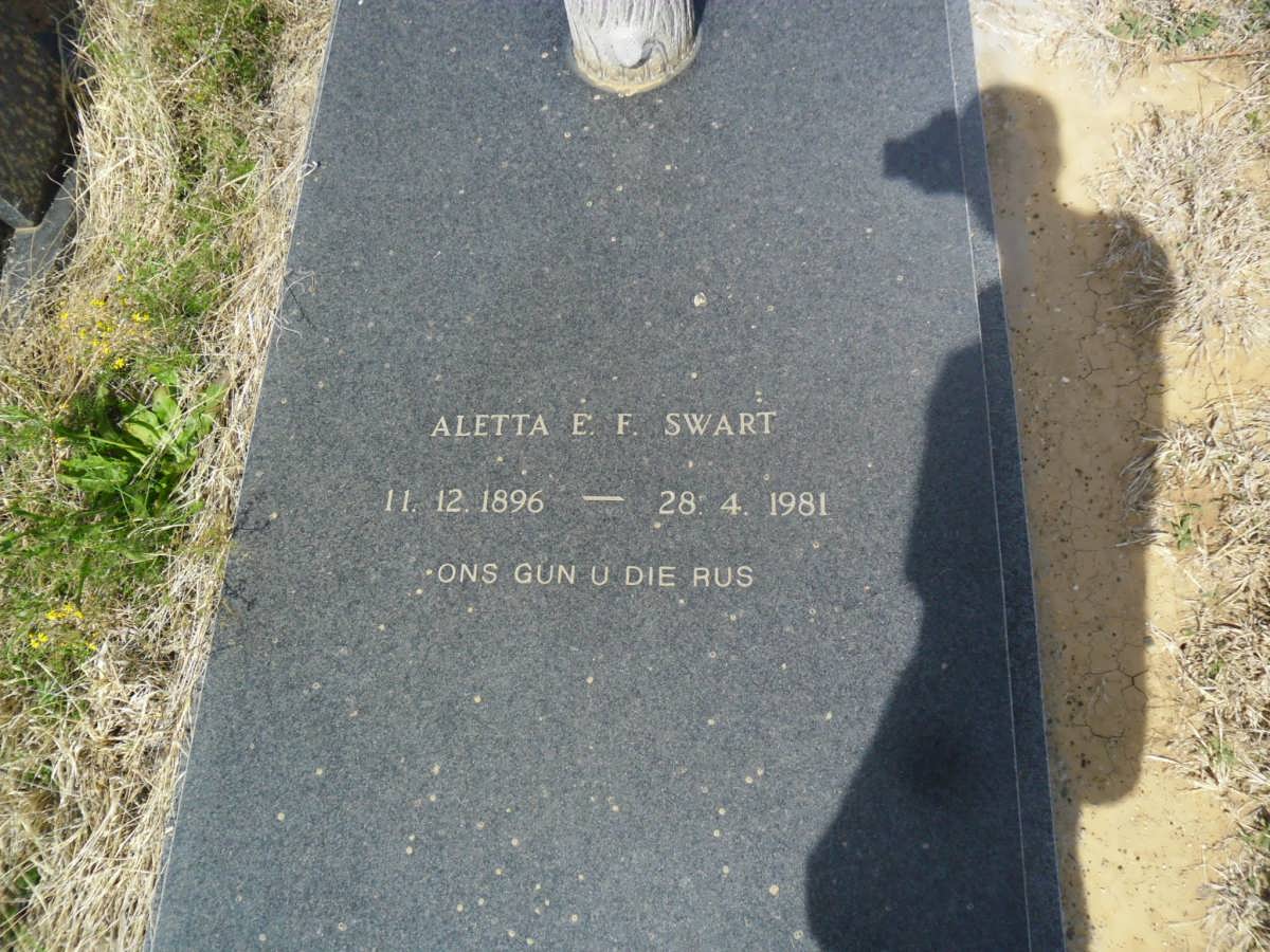 SWART Aletta E.F. 1896-1981