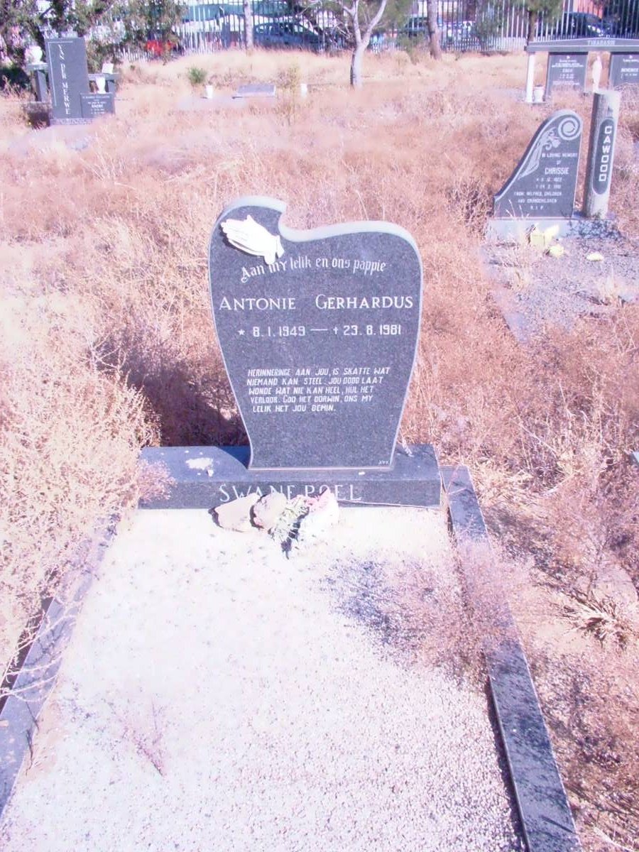 SWANEPOEL Antonie Gerhardus 1949-1981