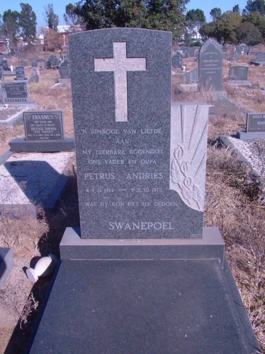 SWANEPOEL Petrus Andries 1914-1973