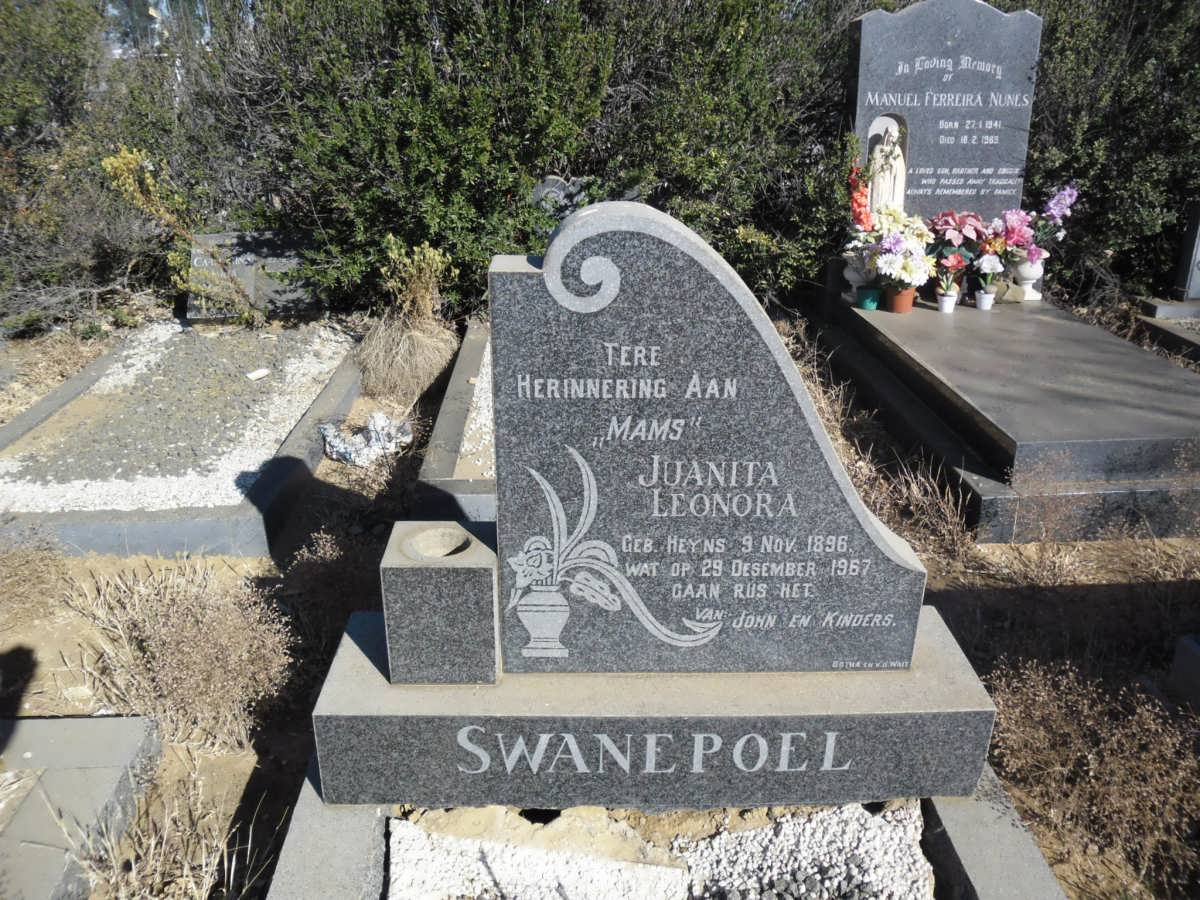 SWANEPOEL Juanita Leonora nee HEYNS 1896-1967
