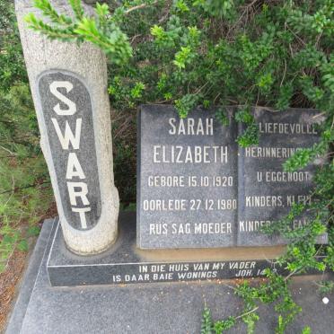 SWART Sarah Elizabeth 1920-1980