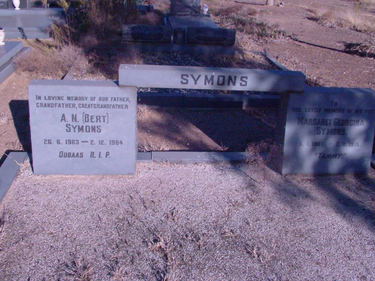 SYMONS A.N. 1903-1984 &amp; Margaret Georgina 1907-1975