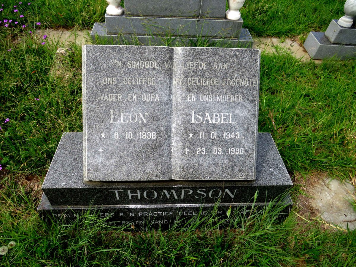 THOMPSON Leon 1938- & Isabel 1943-1990