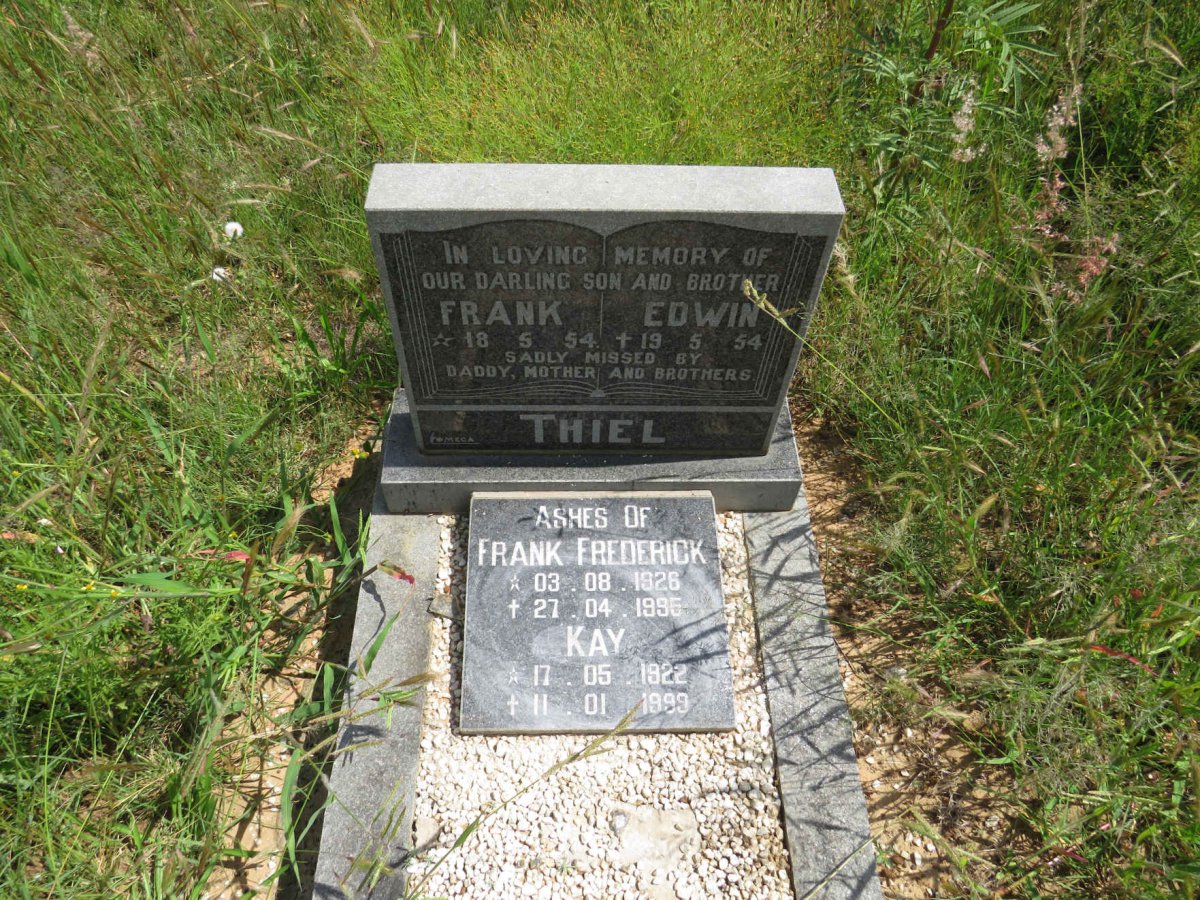 THIEL Frank Frederick 1926-1995 & Kay 1922-1999 :: THIEL Frank Edwin 1954-1954 