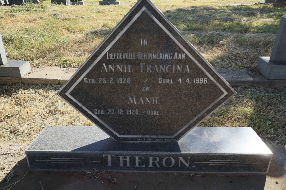 THERON Manie 1928- &amp; Annie Francina 1928-1996