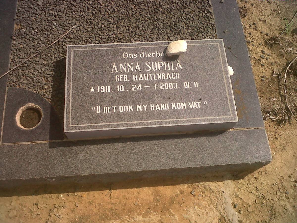 THYSSE Anna Sophia nee RAUTENBACH 1911-2003