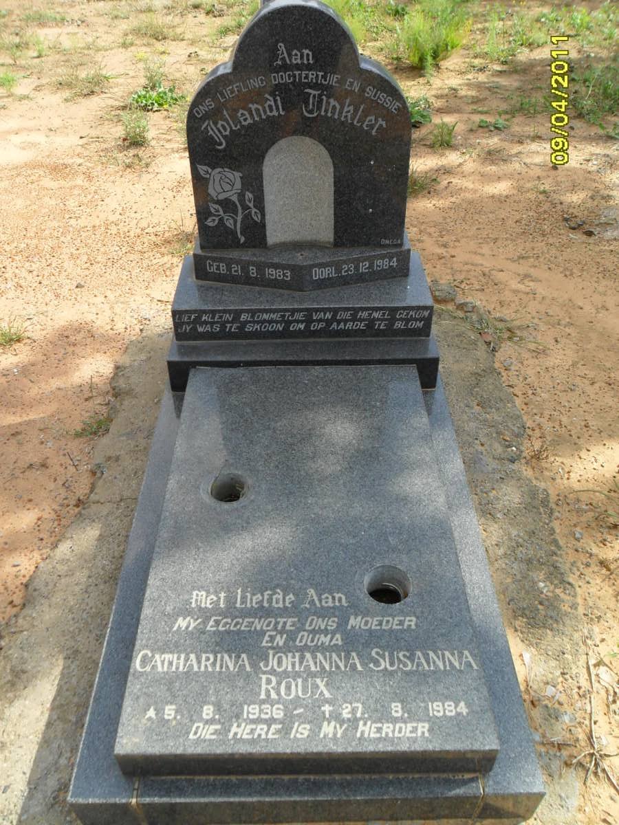 TINKLER Jolandi 1983-1984 :: ROUX Catharina Johanna Susanna 1936-1984