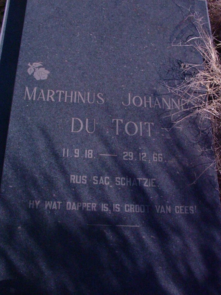 TOIT Marthinus Johannes, du 1918-1966
