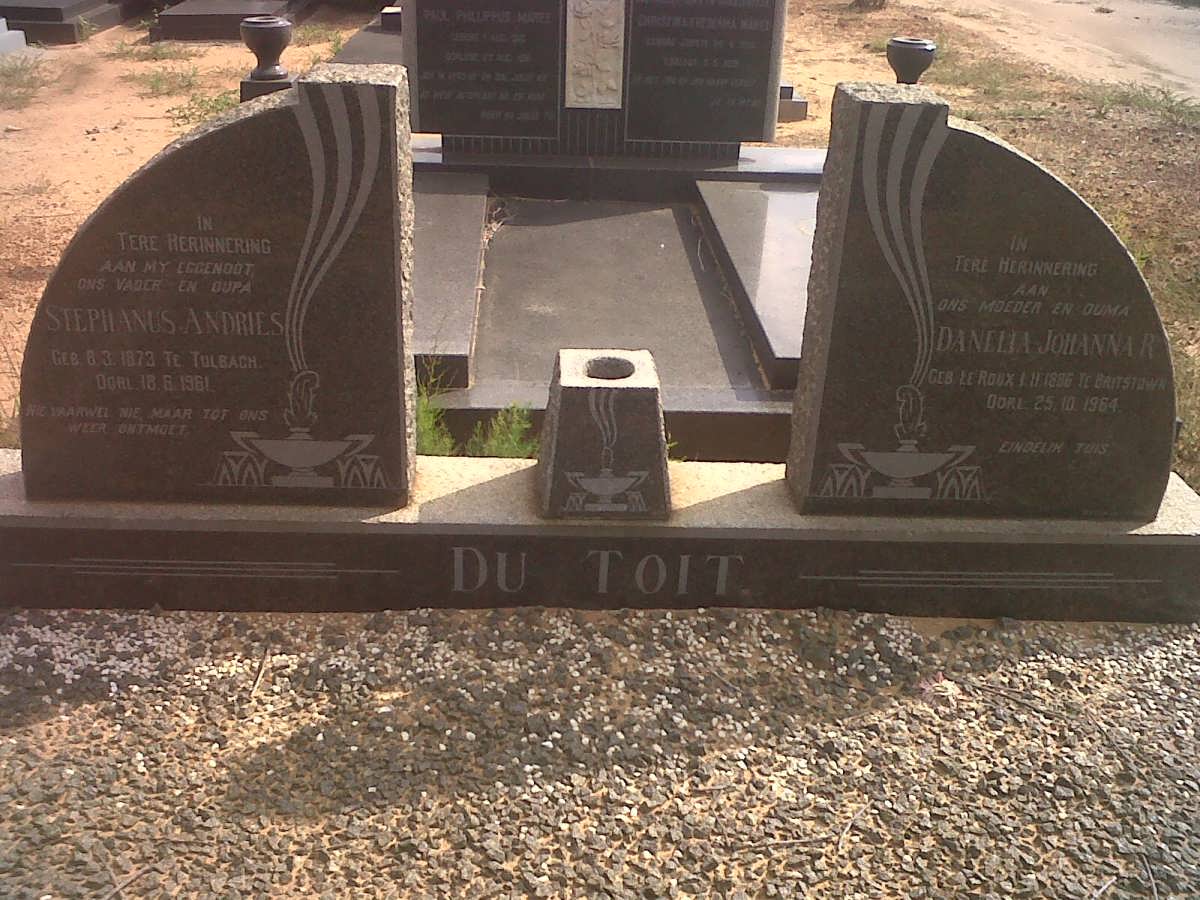 TOIT Stephanus Andries, du 1873-1961 &amp; Danelia Johanna R. LE ROUX 1886-1964