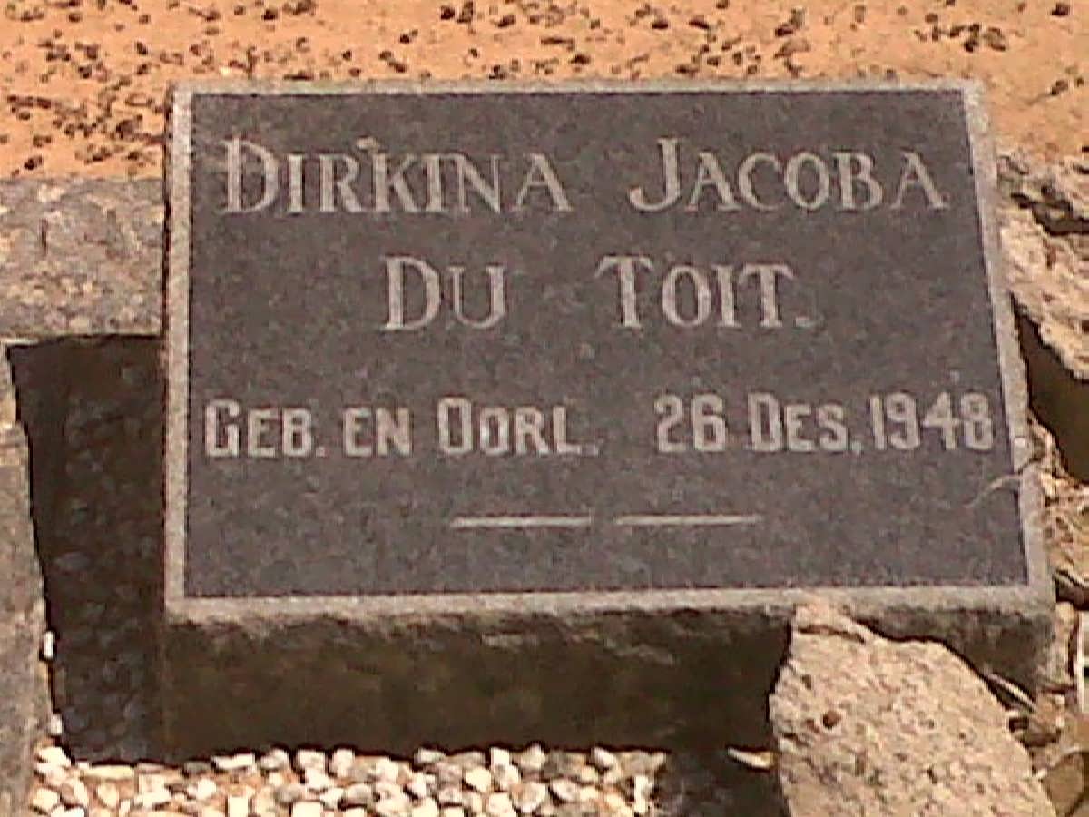 TOIT Dirkina Jacoba, du 1948-1948