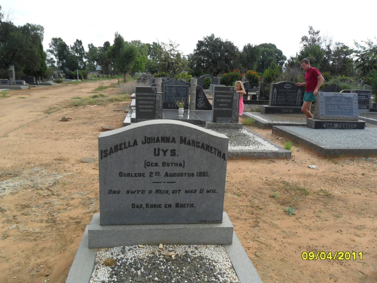 UYS Isabella Johanna Margaretha nee BOTHA -1961
