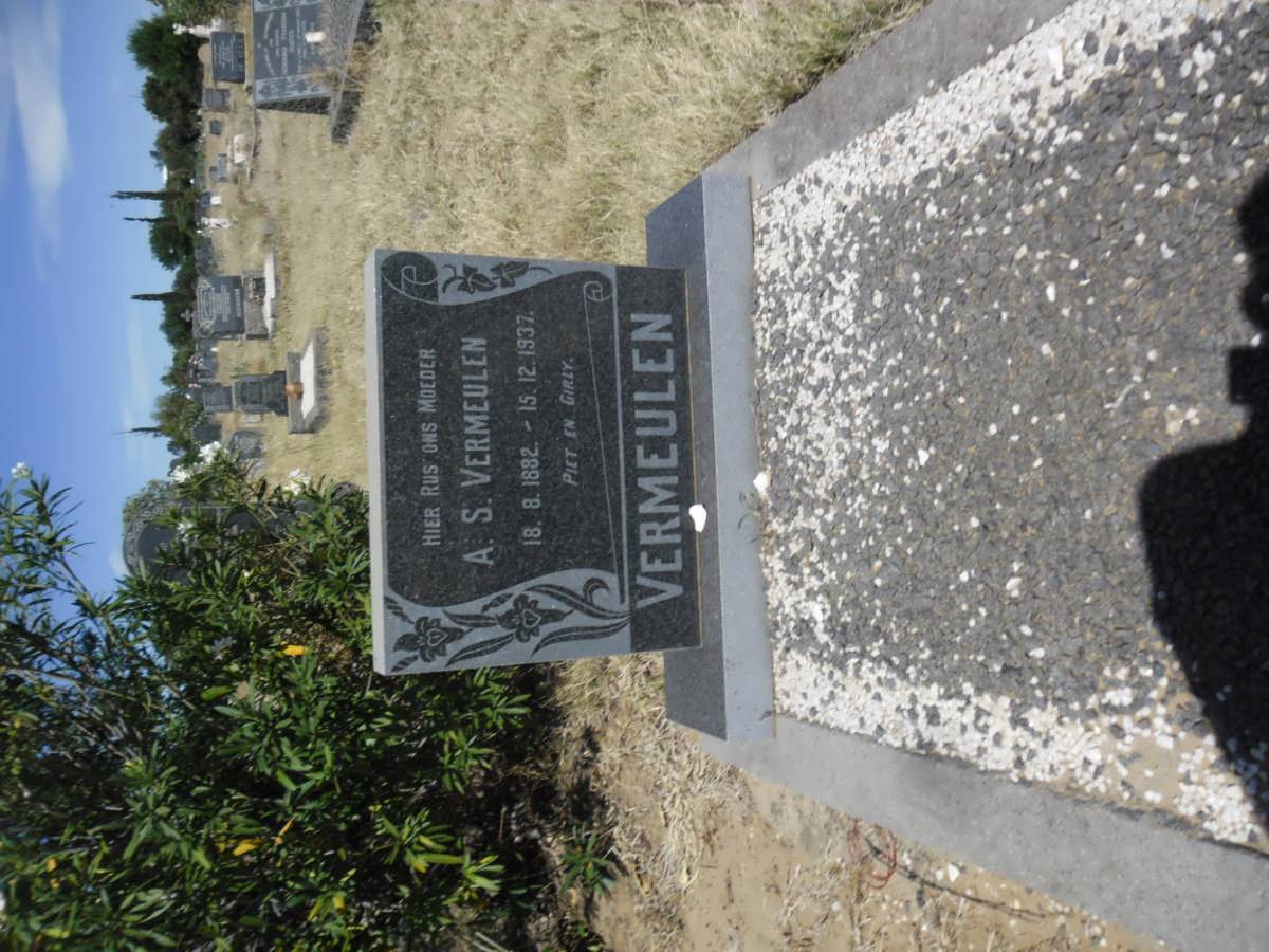 VERMEULEN A.S. 1882-1937