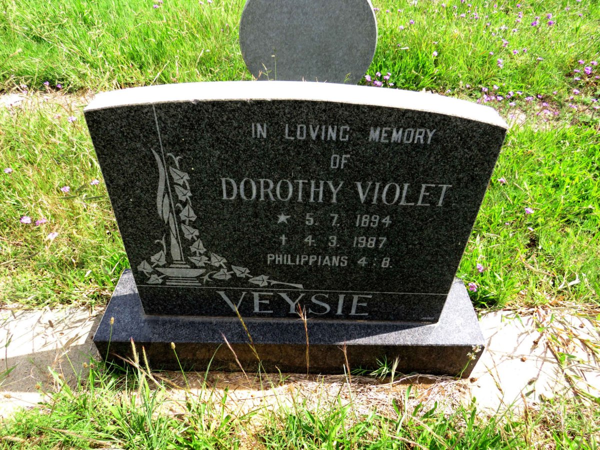VEYSIE Dorothy Violet 1894-1987