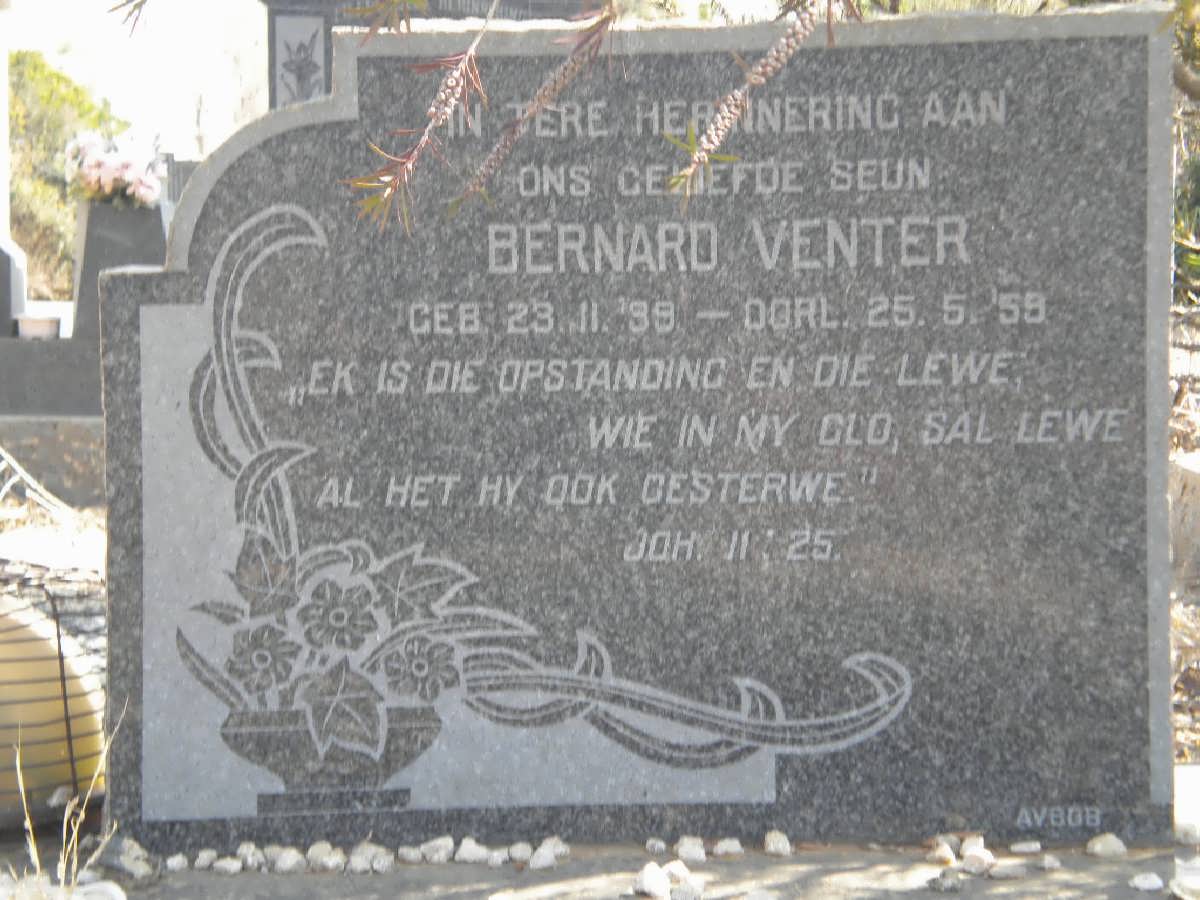 VENTER Bernard 1899-1959