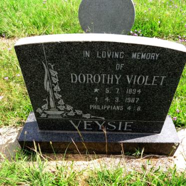 VEYSIE Dorothy Violet 1894-1987